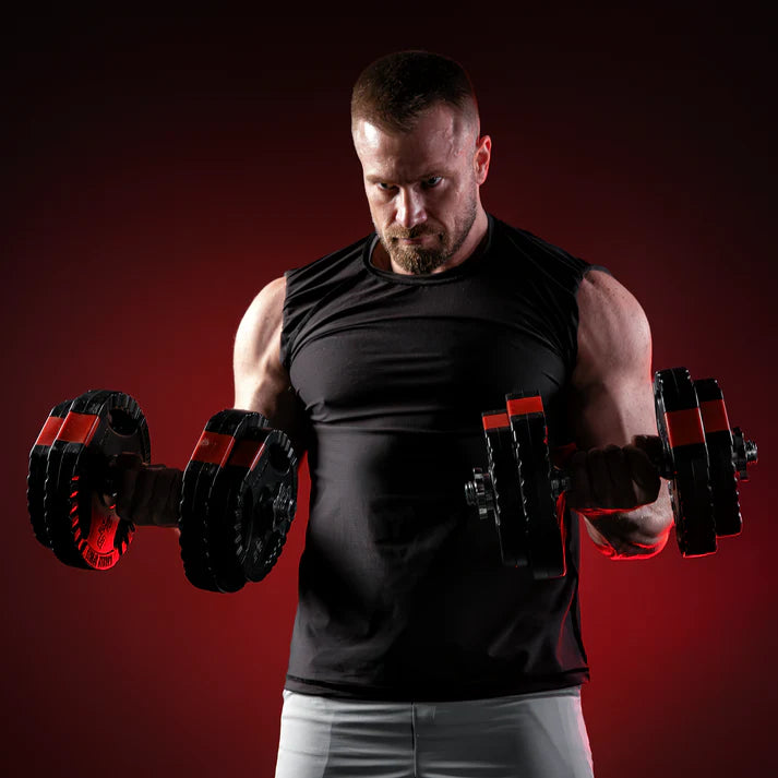 Tri Grip hanteļu komplekts 30 kg ar 35 cm stieņiem