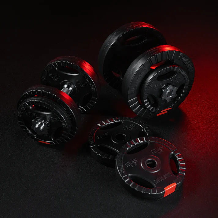 Tri Grip hanteļu komplekts 30 kg ar 35 cm stieņiem