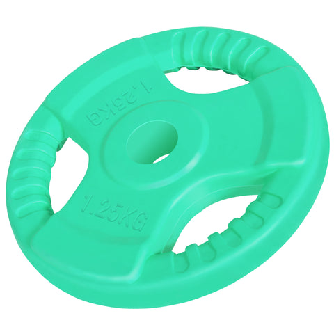Ar gumiju pārklāts svaru disks ar rokturiem 1,25 kg 30 mm