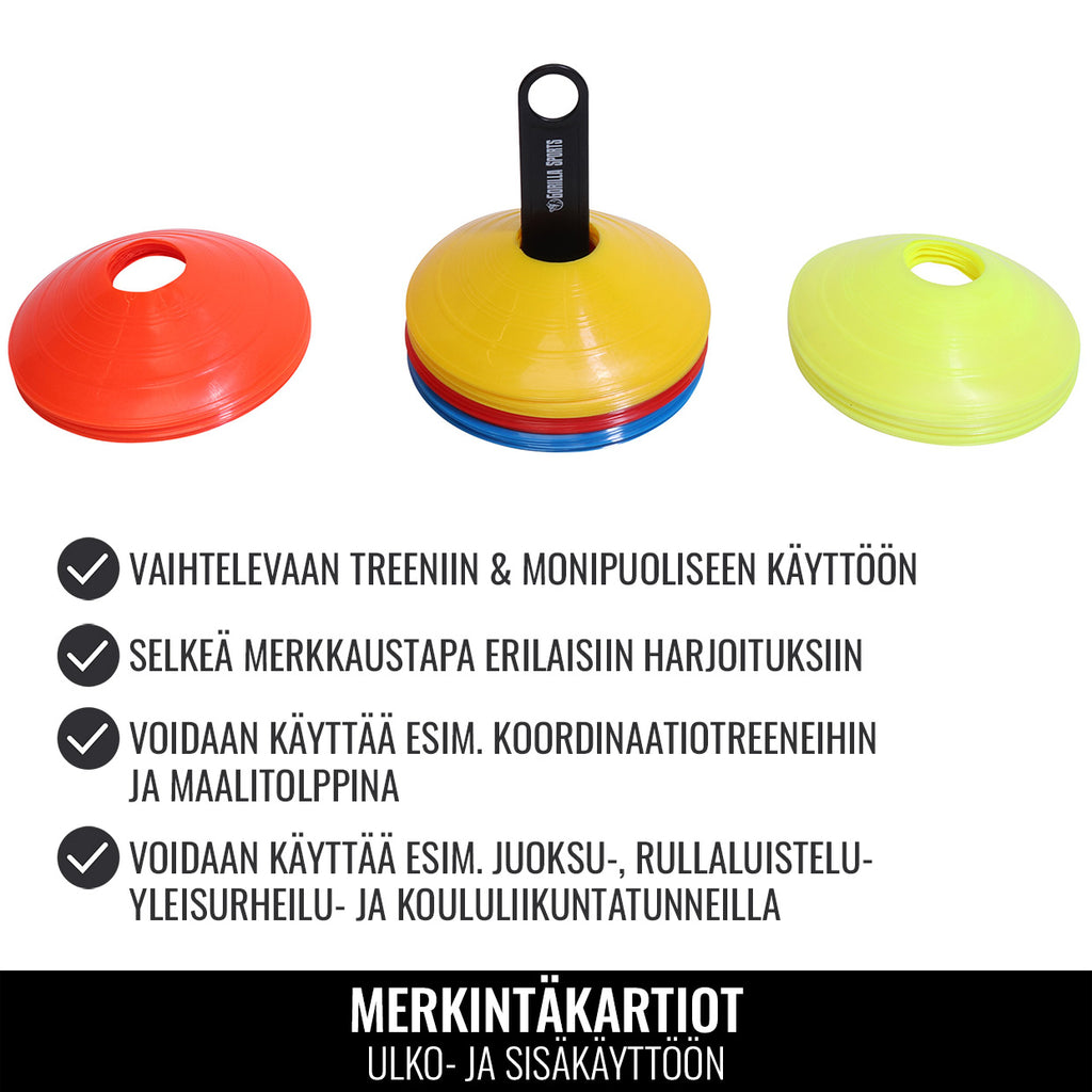 Merkkikartiosarja 50 kpl telineellä, 5 väriä