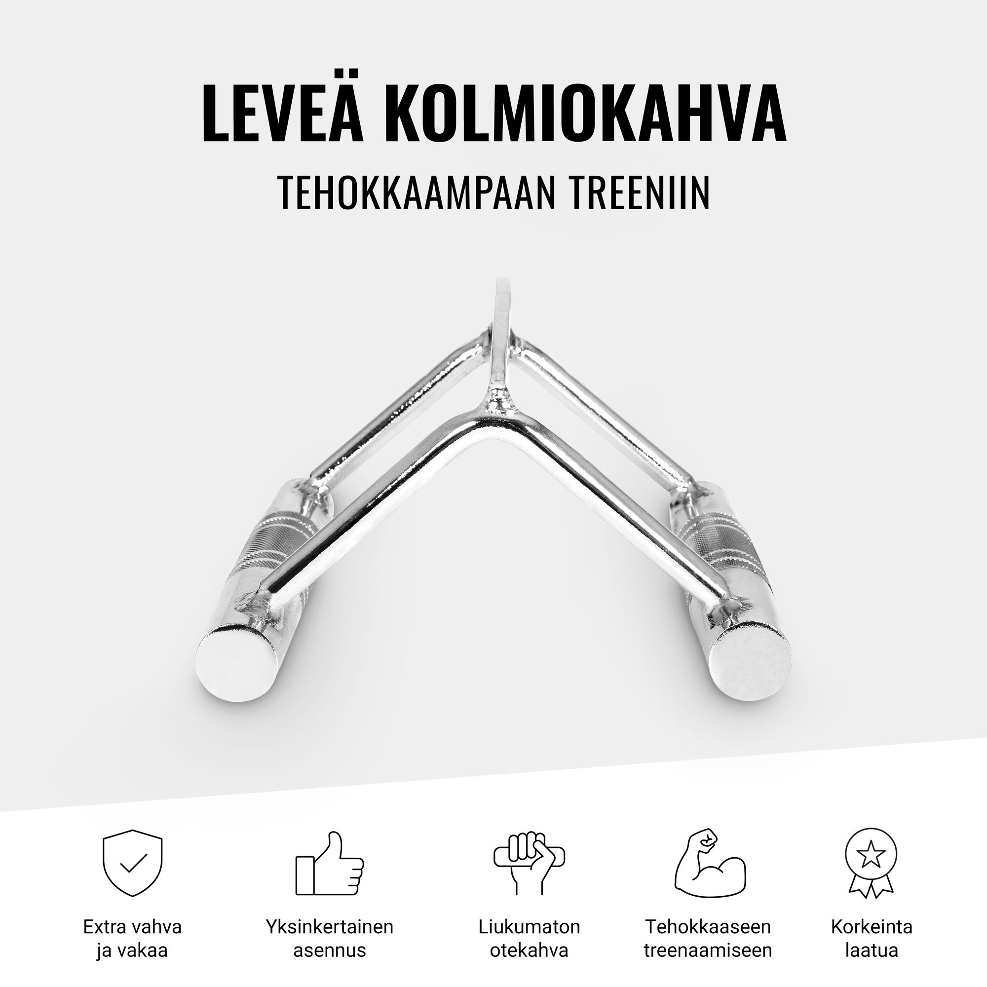 Leveä V-kahva taljaan 18,5 cm