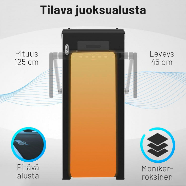 M8 kokoontaitettava juoksumatto, punainen