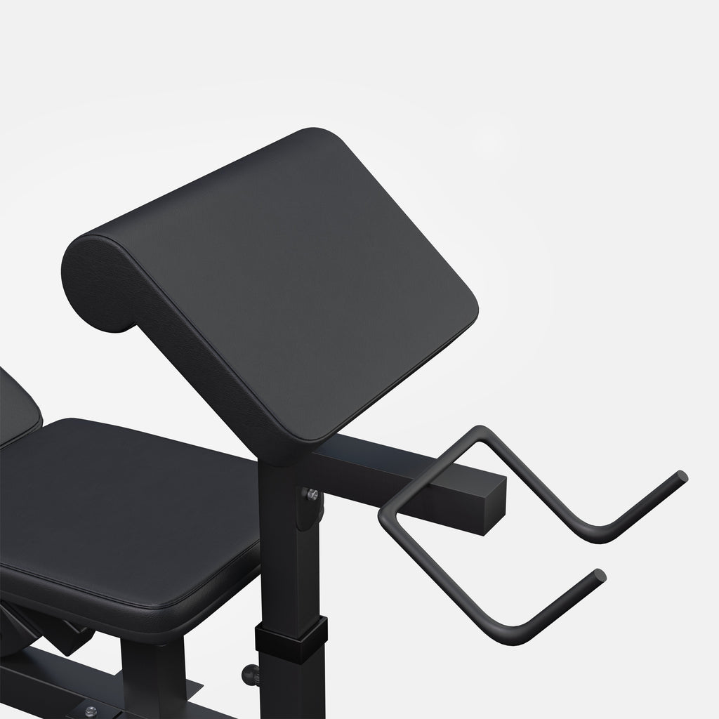 Säädettävä painonnostopenkki + 100 kg levytankosarja, Black Edition