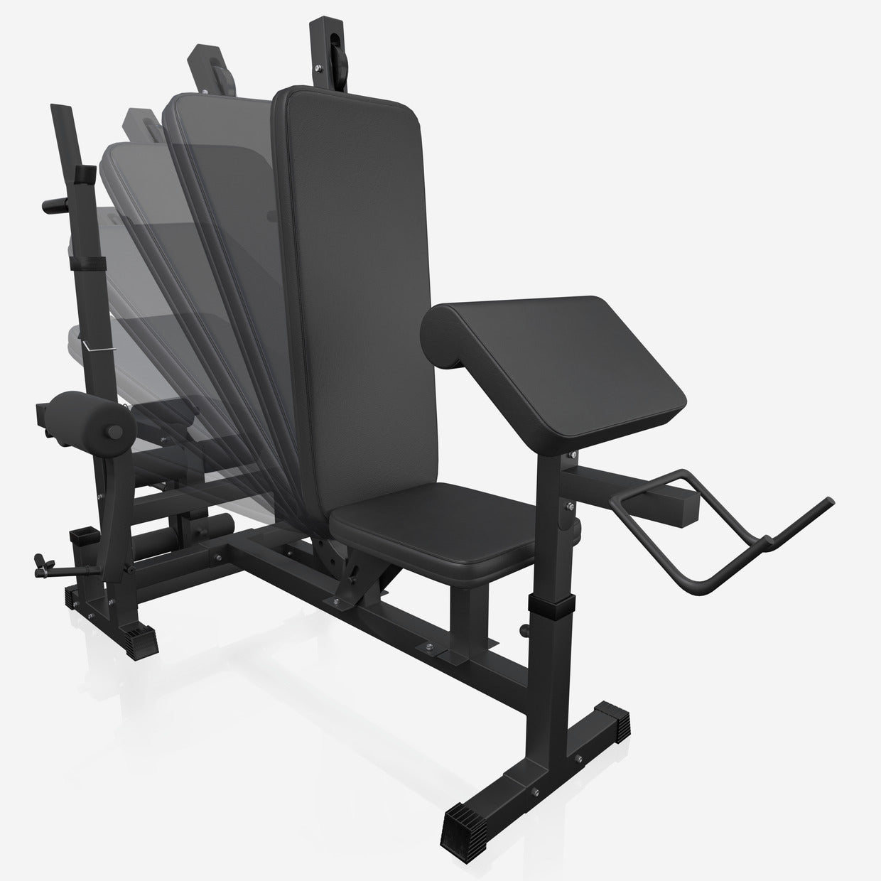 Säädettävä monitoimipenkki max 280 kg, Black Edition