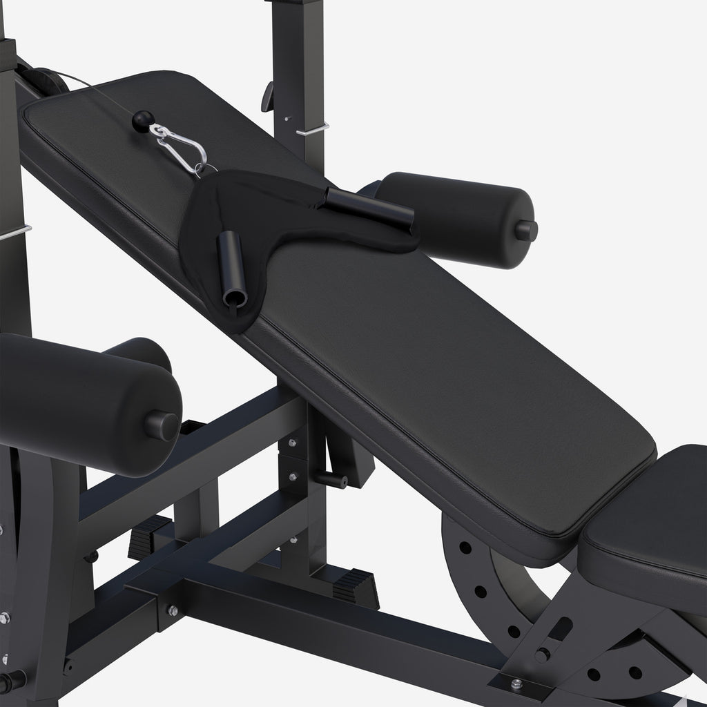 Säädettävä monitoimipenkki max 280 kg, Black Edition