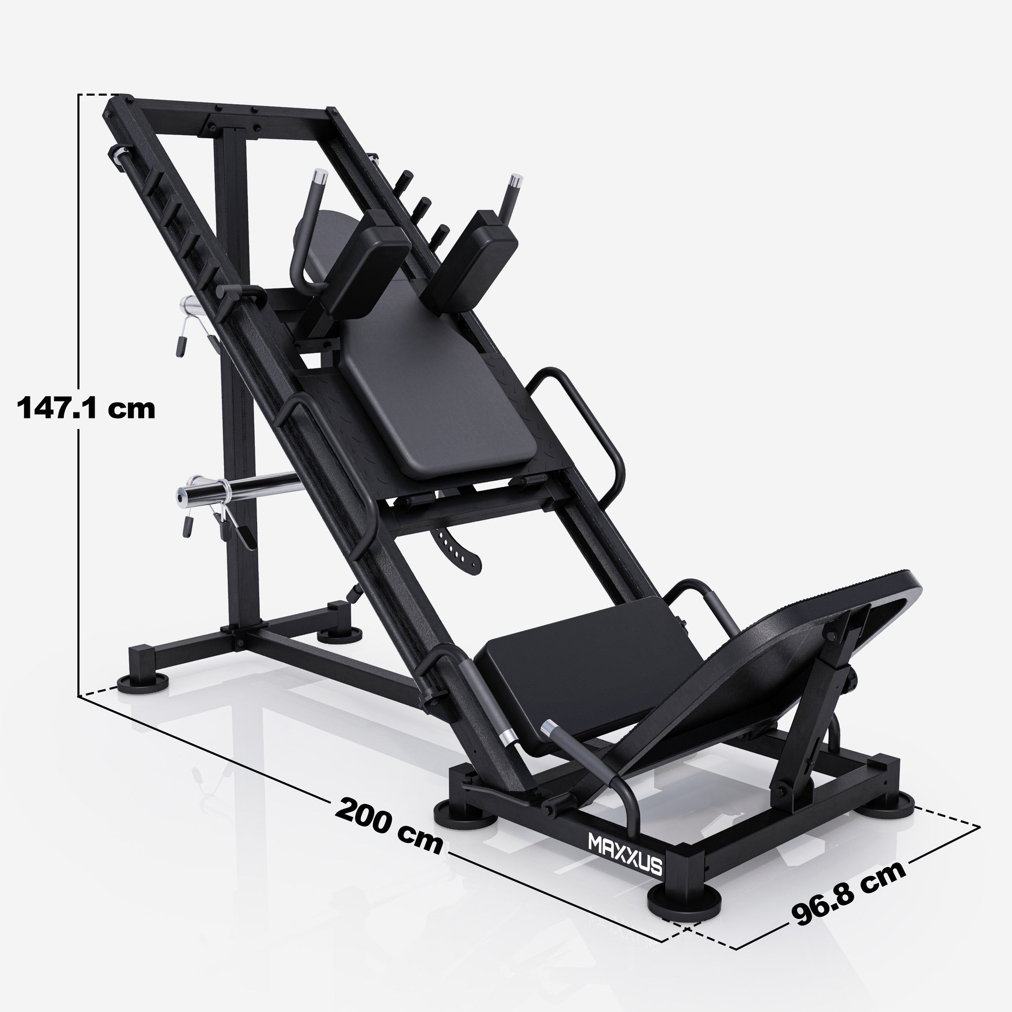 Jalkaprässi / hack-kyykkylaite 300 kg