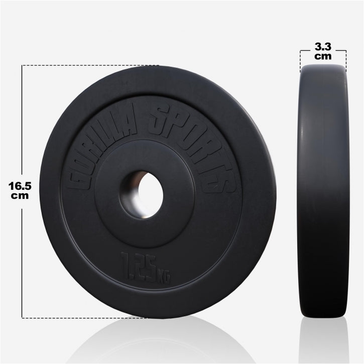 Vinyylinen levytankosarja 100 kg tangolla ja käsipainoilla