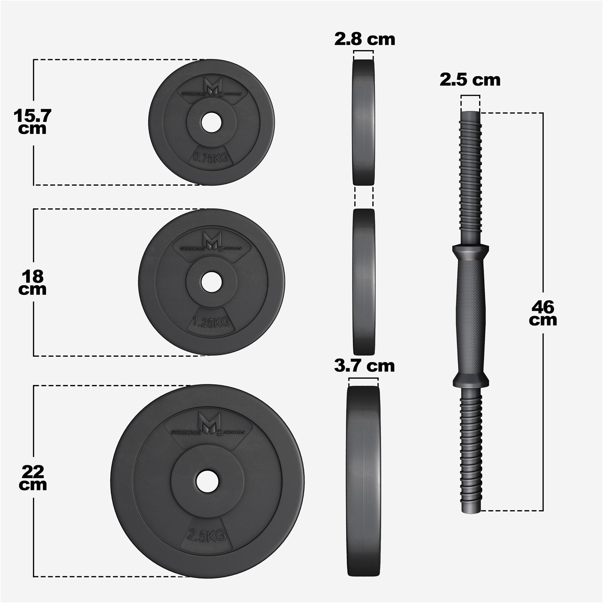 Säädettävä käsipainosarja 30 kg