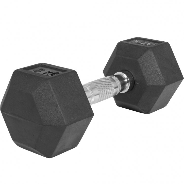 Hexagon- käsipaino 2,5-25kg, kumipinnoitettu valurauta (pikatoimitus)