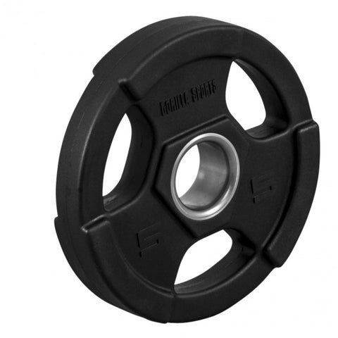 Olimpiskais svaru disks 5 kg ar satvēriena rokturiem
