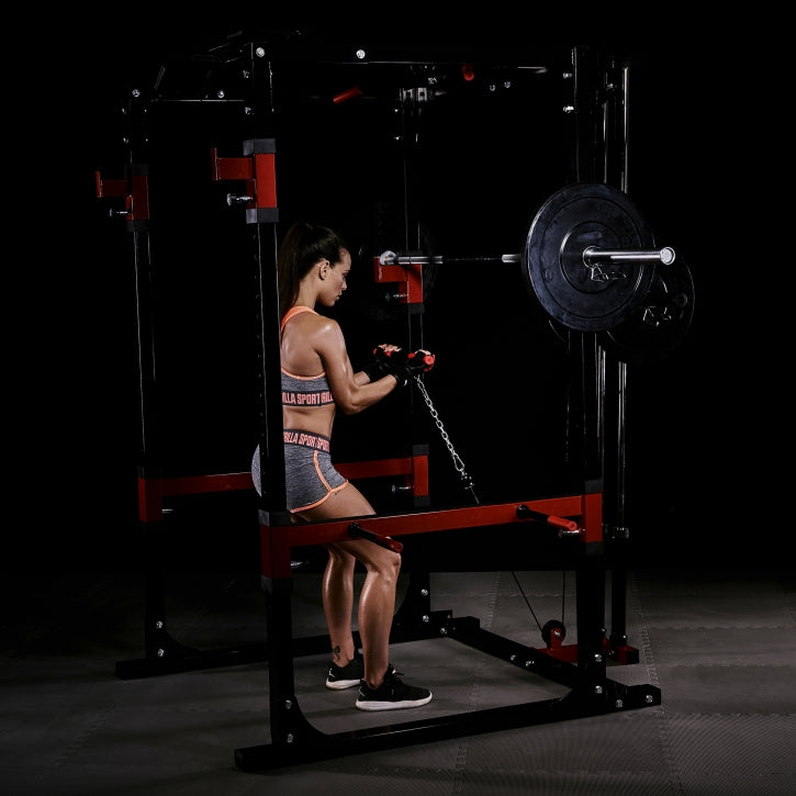 Power Rack kyykkyhäkki ala- ja ylätaljalla