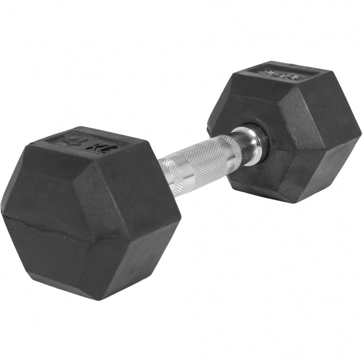 Hex-käsipaino 2-50 kg kumipinnoitteella