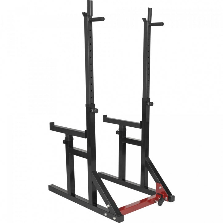 Säädettävä kyykkyteline levytankosarjalla 40 kg