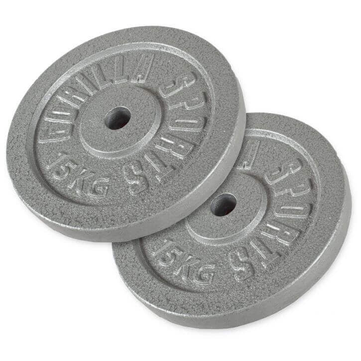 Valurautaiset levypainot 2 x 15 kg 30 mm