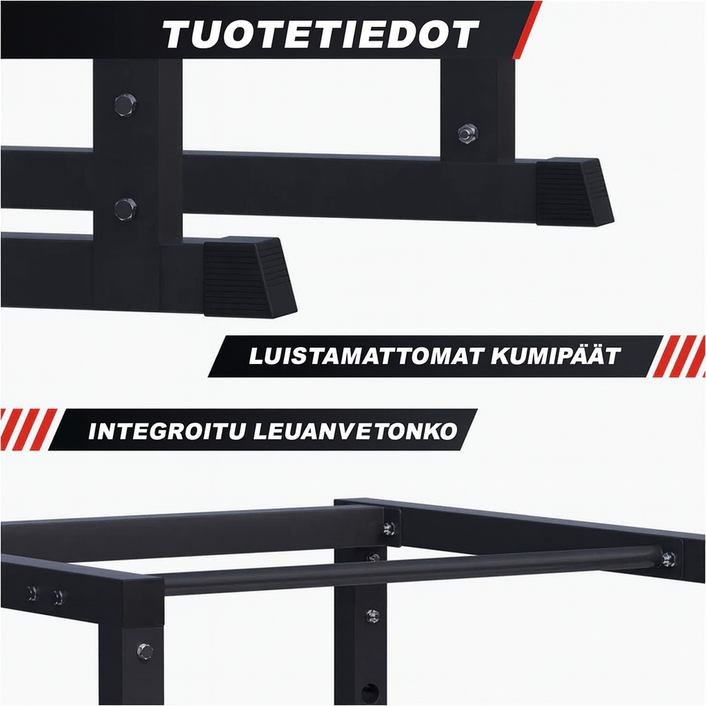 Kyykkyhäkki / Power Rack 200 kg, musta