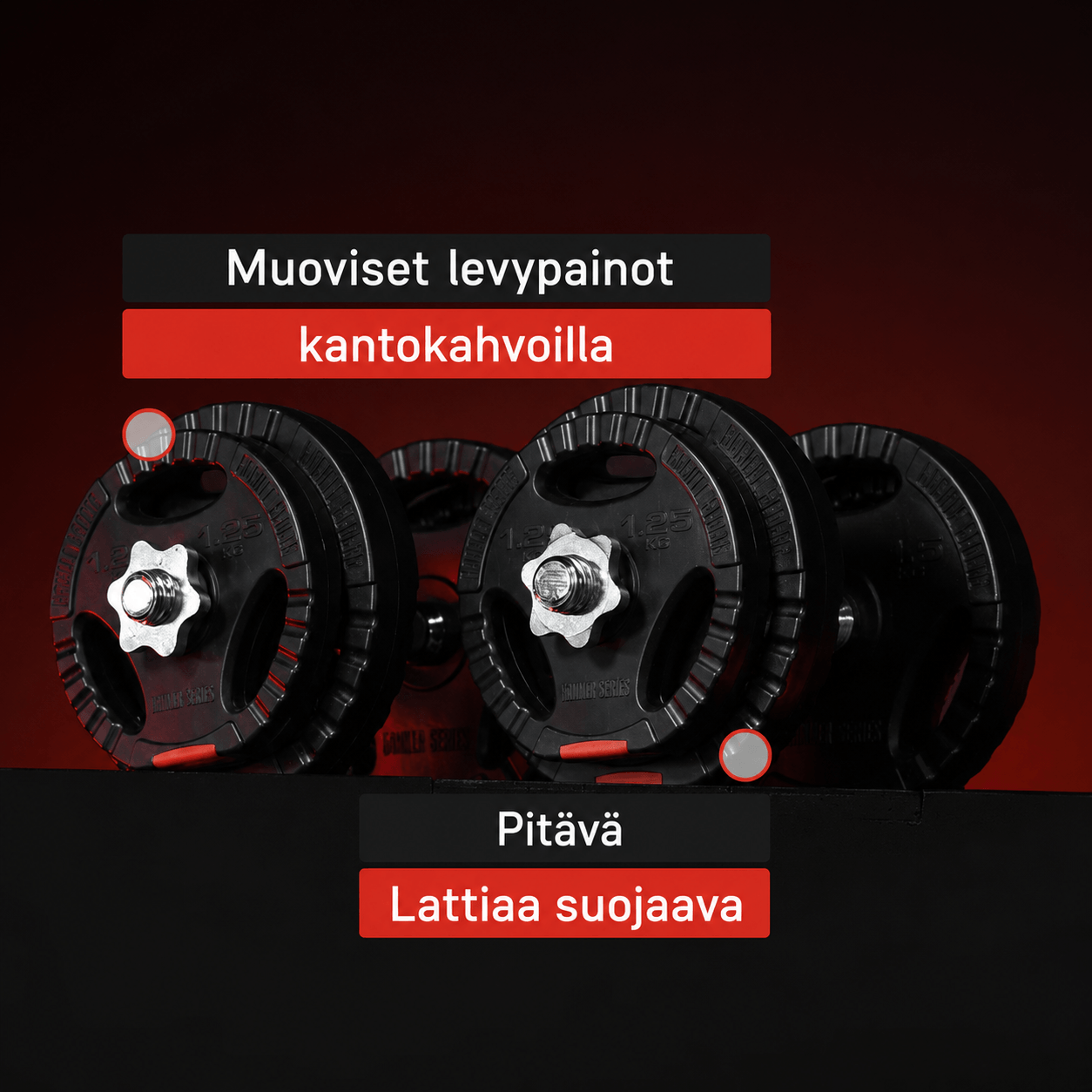Vinila Tri Grip stieņa komplekts 100 kg