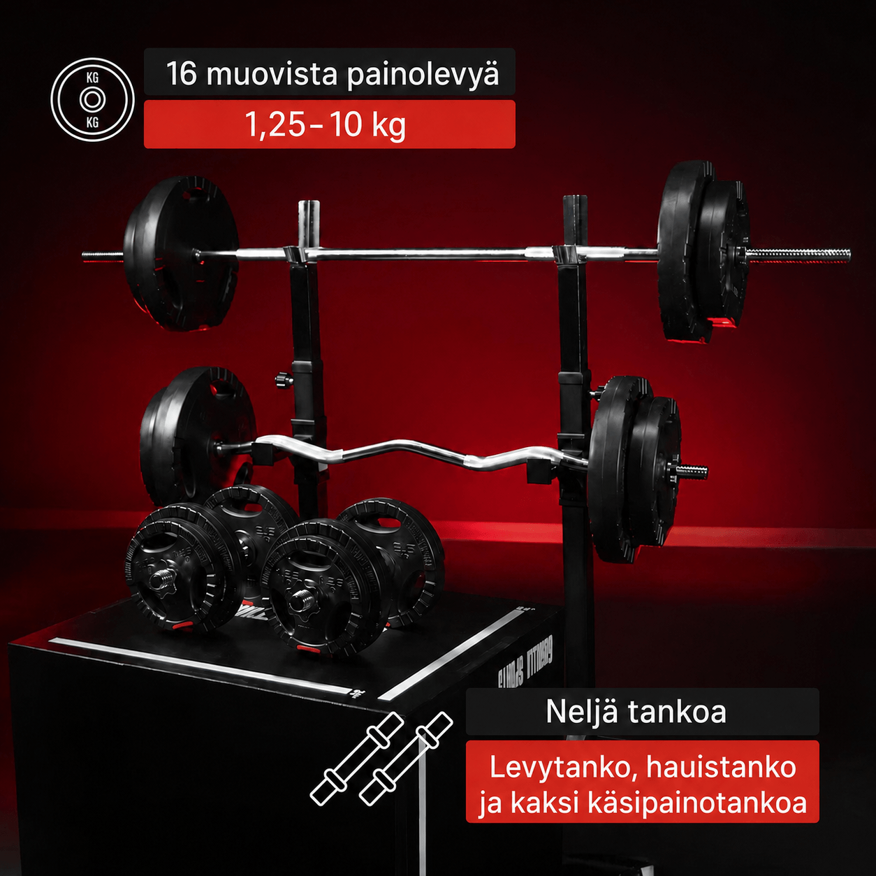 Vinila Tri Grip stieņa komplekts 100 kg